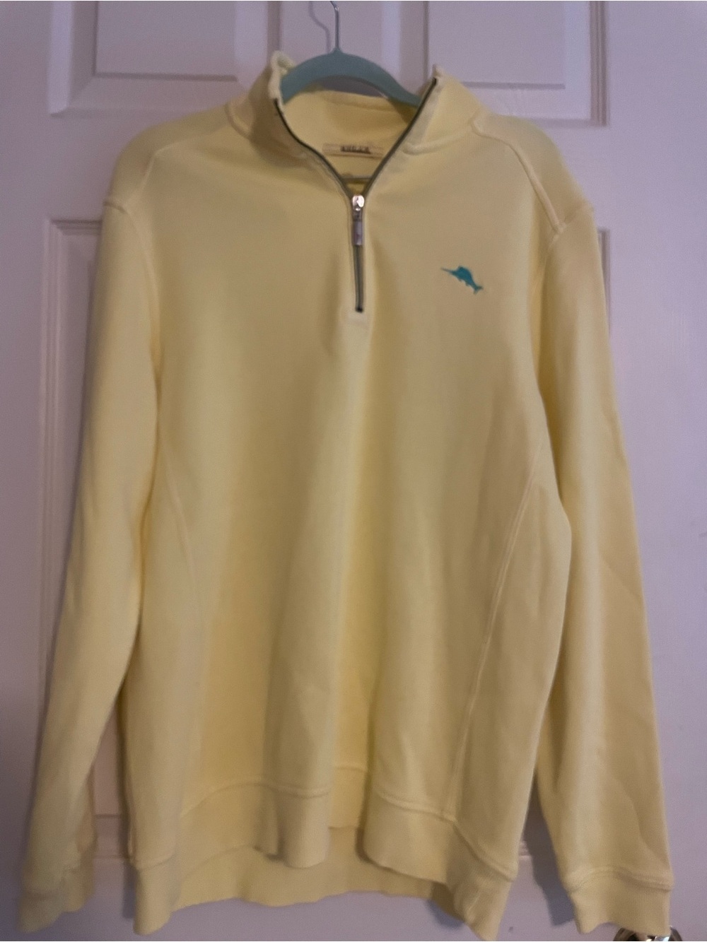 NWT Tommy Bahama Men's Yellow Quarter-Zip Sweater Size Small